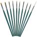 10-piece high-quality professional nail art and modeling brush set (green) for onestroke and nail modeling - gel brush - acrylic brush