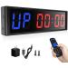 Naoeleii Gym Timer Clock for Home Gym with Remote, 11" Large Gym Clock Timer Stopwatch Count Down/Up, Workout Timer Interval Clock with Buzzer, LED Interval Training Timer for Home Garage Outdoors