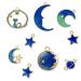 JIALEEY Gold Plated Enamel Celestial Charm Pendant for DIY Jewelry Making - Buy Online on GoSupps.com