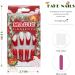 Vatocu Christmas Snowflakes Glitter False Nails - 24pcs Long Xmas Press on Nails for Women and Girls - Buy Online on GoSupps.com