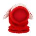 Baby Balaclava Kids Winter Warm Hat Scarf Warm Knitted Hood Hat with Double Pom Pom Design Beanie Caps for Baby Girls Boys Cute Small Bear Winter Hat E-Red One Size