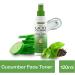 Lacto-Calmine's Face Toner with Cucumber Green Tea Niacinamide for Deep Pore Cleansing Alcohol-Free 120ml 2 Pack - Buy Online on GoSupps.com