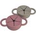 BraveJusticeKidsCo. Snack Attack II Baby Silicone Snack Cup 2 Pack - Collapsible Toddler Cup (Fog/Dusty Rose) - Buy Online on GoSupps.com