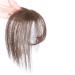 Tixiyu 3D Air Bangs Clip in Fringe Hair Piece Human Hair Hair Topper Extension Invisible Seamless Thin Neat Air Bangs Light Brown