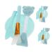 3 Ensembles Set d'Outils Beaut Portables pour Masque Facial Bol Silicone Brosse Double T te Douce et Spatule Kit Multifonction pour Application et M lange DIY Accessoires Compacts Bleu ciel