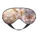 Light Romantic Flowers Print Unisex Sleeping Eye Mask Soft Comfortable Light-Blocking Eye Mask