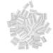Amesun 100PCS Keratin Fusion Nail Glue Beads Italy Glue Rebonds for U Nail Hair Extensions DIY (Transparent)