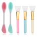 Molain Mask Brush Silicone Applicator 5 Pieces Multi-colored Silicone Facial Brushes for Applying DIY Mud Body Lotion Kit Fan Spatula Brushed Esthetician Face Care Makeup Skincare Supplies Tool