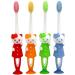 Kids Soft Toothbrush with Cartoon Pattern & Toy - Ideal for Ages 3-12 (Green) | International Shipping - Buy Online on GoSupps.com