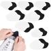 8 Pairs Microfiber Heel Repair Patch Repair Patch Self Adhesive Heel Patch Shoe Hole Prevention Patch for Most Types of Shoes and Seats Large Size + Small Size (Black + White) #1 8 Pairs-black & White