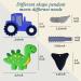 Chew Necklace 5 Pack for Sensory Kids & Adults | Silicone Pendants for Autism, ADHD, SPD, PICA | Fidget Necklaces for Boys & Girls - Reduce Fidgeting - Buy Online on GoSupps.com