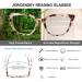 Cat Eye Reading Glasses for Women - 2 Pairs with Blue Light Blocking | Fashionable Milky Black & Brown Tortoise +1.25 X - Buy Online on GoSupps.com