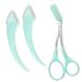 3 Pcs Eyebrow Trimmer Scissor Eyebrow Razor Eyebrow Comb Scissor Eyebrow Cut Scissor Eyelash Hair Remover Cut Eyebrows Shaping Tool Eyebrow Grooming Set Eyebrow Scissor with Comb for Men Women(Green)