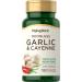Piping Rock Garlic and Cayenne Supplements | 180 Softgels | Odorless Garlic Extract 1000mg | Non-GMO Gluten Free