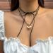 Oralgo Simple Heart Choker Necklace | Adjustable Silver Collarbone Chain Jewelry - Buy Online on GoSupps.com