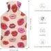 Woman Lips Hot Water Bottle with Plush Cover | Hand Warmer for Adults & Children | 26.5x15.3cm | International Shipping - Buy Online on GoSupps.com