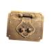 CHILDWEET Menorah Box Decorative Cabinet Decked Pure Copper Latch Pirate Vintage Hardware Cleat Lock Old Fashioned Retro Decor 6.5*5.2cm As Shown