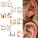 Diarypiece 12 Pcs Retro Advanced Sense Ear Bone Clip Without Pierced Metal Ear Cuff Jewelry Metal alloy - Buy Online on GoSupps.com