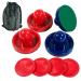 Lemon home Two Colored of Air Hockey Pushers and Red Air Hockey Pucks, Goal Handles Paddles Replacement Accessories for Game Tables (4 Striker, 4 Puck Pack) (C)