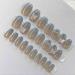 Enppode French Tip Press on Nails Medium 24 PCs/Set - Butterfly Design Acrylic Fake Nails for Women - Buy Online on GoSupps.com