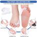 Haofy Toe Spreader Gel Kit - 4 Couples Hallux Valgus & Hammer Toe Corrector for Men & Women | Big Toe Spacers for Bunion Relief - Buy Online on GoSupps.com