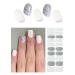 TrueShei nail foils | UV gel nail film |20PCs white glitter nail film self -adhesive |Gel Nail Stickers Gellack Wraps for Nagel White Glitter