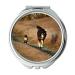 Mirror makeup mirror Dog Cat Away Walk Border Collie Border pocket mirror portable mirror