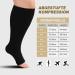 ZfSock Compression Stockings for Thick Calves - Medical Support Socks for Men & Women Open Tip 20-30mmHg 4XL Black - Buy Online on GoSupps.com