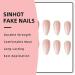 SINHOT Long Almond Nude Press on Acrylic Gradient False Nails - 24pcs | Stiletto Full Cover Glossy Design (FN0010001) - Buy Online on GoSupps.com