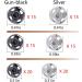 Fuman Forest 100 Sets Sew-on Snap Buttons Metal Fasteners in Black & Silver - 8.5mm, 10mm, 12mm (Fuman-034) - Buy Online on GoSupps.com