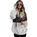 Bigfanshu Womens Sweaters Hooded Sweatshirt Winter Warm Zipper Pocket Pullover Blouse Shirts Coffee - Buy Online on GoSupps.com