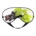 Purple and Green Grapes Eye mask Soft Elastic and Adjustable Nighttime Comfort Sleeping mask Suitable for Both Men and Women Black