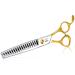 JASON 7.5" Curved Dog Grooming Scissors, Cats Grooming Shears Pets Trimming Kit for Right Handed Groomers, Sharp, Comfortable, Light-Weight Shear C-7.5" Chunker