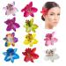 10 pieces orchid hair clips flower hair clips bridal wedding hair accessories hairpins for girls women party.