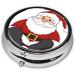 Cute Santa Claus Mini Round Pill Box | 3-Compartment Medicine Organizer | Portable Travel Pill Case for Home & Office - Buy Online on GoSupps.com