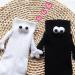 2 Pairs Funny Magnetic Suction Couple Holding Hands 3D Doll Socks - Novelty Mid-Tube Socks for Women Men (Black+White) - Buy Online on GoSupps.com