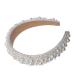 Pearl Headband for Women Girls Rhinestones Bridal Wedding Headpieces Wide Hairbands White Hair Hoop Hair Styling Accessories