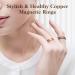 Lymphatic Drainage Copper Rings for Women - Magnetic Detox Ring Gift | Pure Copper Jewelry (Vintage Flower Design) - Buy Online on GoSupps.com
