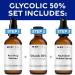 MedPeel Glycolic Acid 50% Essential Peel Kit - Medium Strength Chemical Face Peel for Fine Lines, Wrinkles, and Dark Spots - 1oz/30ml (Kit of 3) - Buy Online on GoSupps.com
