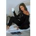 PRETTYGARDEN Women's Ribbed Off Shoulder Tracksuit Set - Black, Large - Buy Online on GoSupps.com