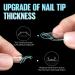 Tomicca 504 Piece Square Artificial Nail Tips - Full Cover Gel Tips for DIY Nail Art & Nail Studios - 12 Sizes French Short Tips - Buy Online on GoSupps.com