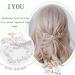 IYOU Bridal Wedding Hair Vines Silver Pearl Crystal Bride Headpieces Flower Headband Prom Communion Hair Accessories for Women - Buy Online on GoSupps.com
