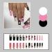 YoYoee Long Coffin False Nails Gradient Press on - 24PCS Acrylic Graffiti Tips for Women - Buy Online on GoSupps.com