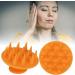 Gientan 2-Piece Silicone Head Massager & Scrubber - Dandruff Removal Shampoo Brush for Hair Growth (Wet & Dry) - Unisex Orange - Buy Online on GoSupps.com