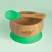 Bamboo Baby & Toddler Suction Plate Bowl & Spoon Set | Secure Grip | Eco-Friendly BPA-Free | Green - Buy Online on GoSupps.com