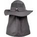 Ddyoutdoor Fashion Summer Sun Protection Fishing Cap with Neck Face Flap, Wide Brim - Dark Gray - Buy Online on GoSupps.com