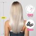 Oefei Pink Brown Ombre Wig | Long Straight Layered Synthetic Heat-Resistant Wig for Daily Wear Parties & Cosplay (Blonde Ombre 1130-1) - Buy Online on GoSupps.com