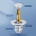Popup Sink Plug Drain Strainer Drain Fitting Plug for Countertop Sinks with Anti-Clogging Strainer 6x6x6cm/2.4x2.4x2.4inch Brass - Buy Online on GoSupps.com