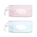 2 Pack Baby Wet Wipes Bag Portable Flip-Top Wet Wipes Package Bags for Travel (Color A)