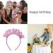Guqqeuc Happy Birthday Tiara Birthday Crown Birthday Accessories for Women Girls Birthday Party Favours Birthday Headband Hairband Red - Buy Online on GoSupps.com